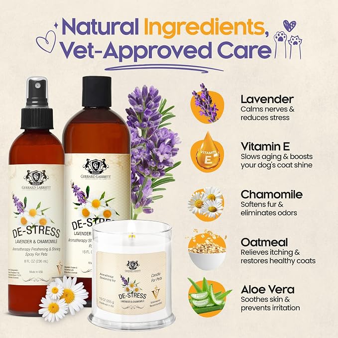 Dog Shampoo and Conditioner Aromatherapy Pet Bundle Set Itchy Skin Relief - Image 2