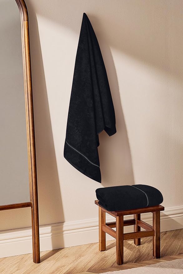 MyOwn Cotton 2 Pack Oversized Bath Towel Set 28x55 inches, Large Bath Towels - Image 4