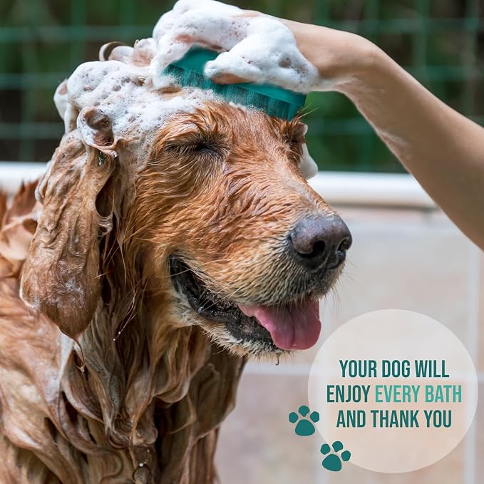 Nature's Specialties Waterproof Dog Bath Brush, Wet or Dry Coats, Grooming and - Image 7