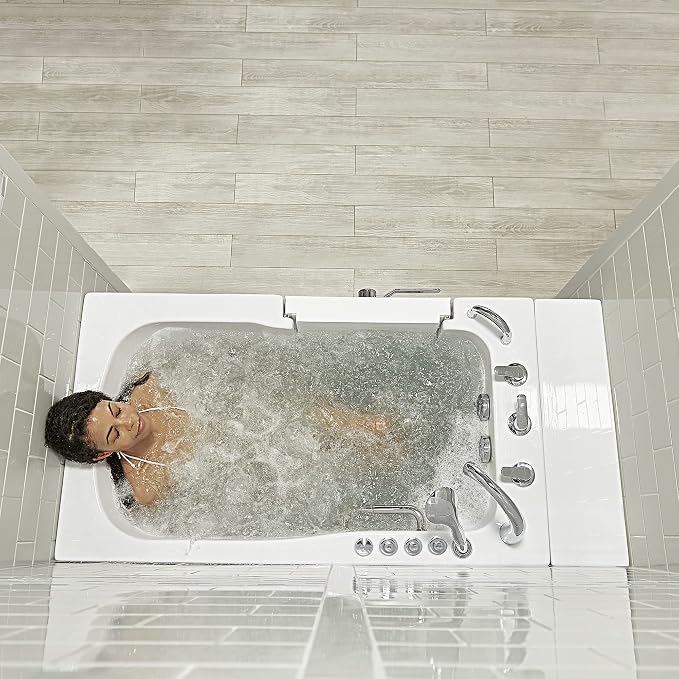 Ella Monaco 32"x52" Acrylic Air and Hydro Massage Walk-In Bathtub - Image 6