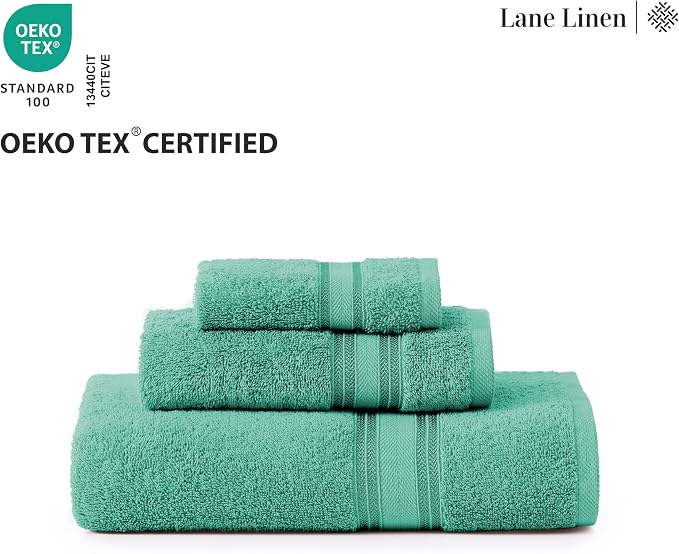 LANE LINEN Towels for Bathroom – 12 Pack, 100% Cotton, Zero Twist, 4 Bath - Image 8