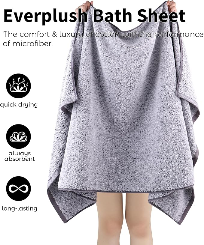 Everplush Diamond Collection Oversized Bath Towel – 1 Pieces, Super Soft & - Image 5