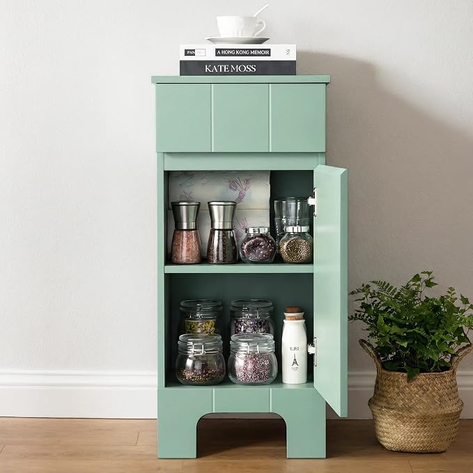 Small Bathroom Cabinet with Adjustable Shelves, Anti-Tip Design, 14.96" L x - Image 8
