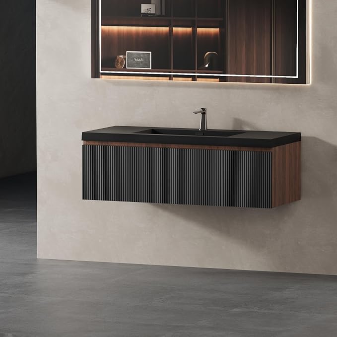 48" Floating Bathroom Vanity Sink Combo, Wall-Mounted Cabinet - Image 7