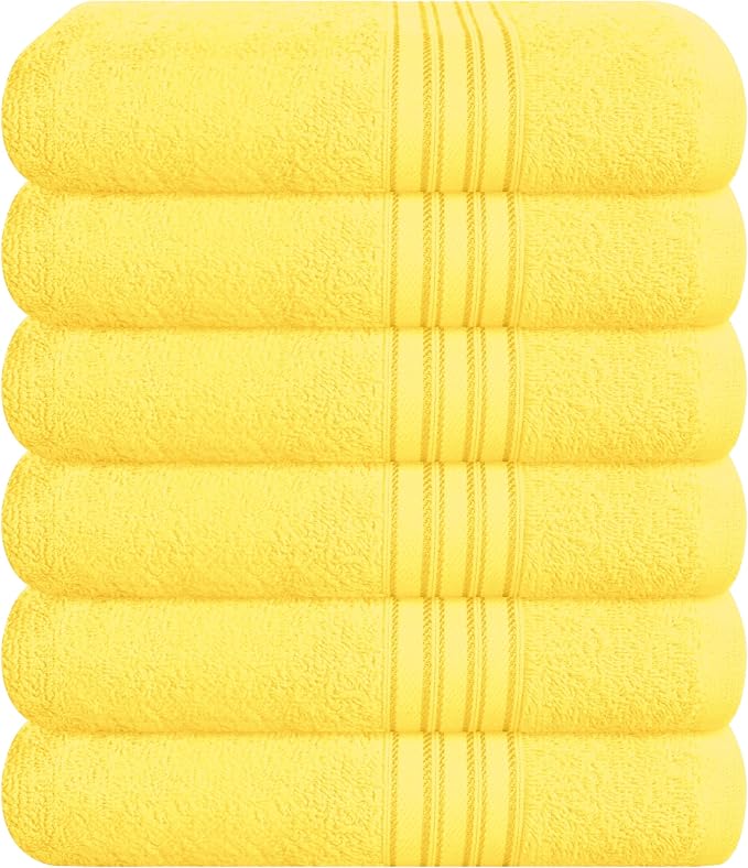 BOUTIQUO Ultra Soft Cotton 6 -Piece Hand Towel Set 16x24 Inch, Spa & General by BOUTIQUO