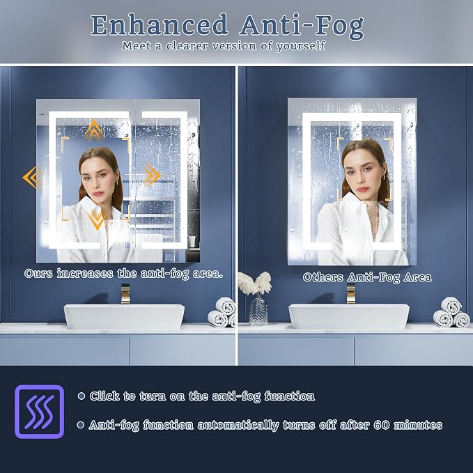ExBrite LED Lighted Bathroom Medicine Cabinet - Image 4