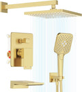Gabrylly Shower System with Tub Spout, Wall Mounted Shower Faucet Set by GABRYLLY