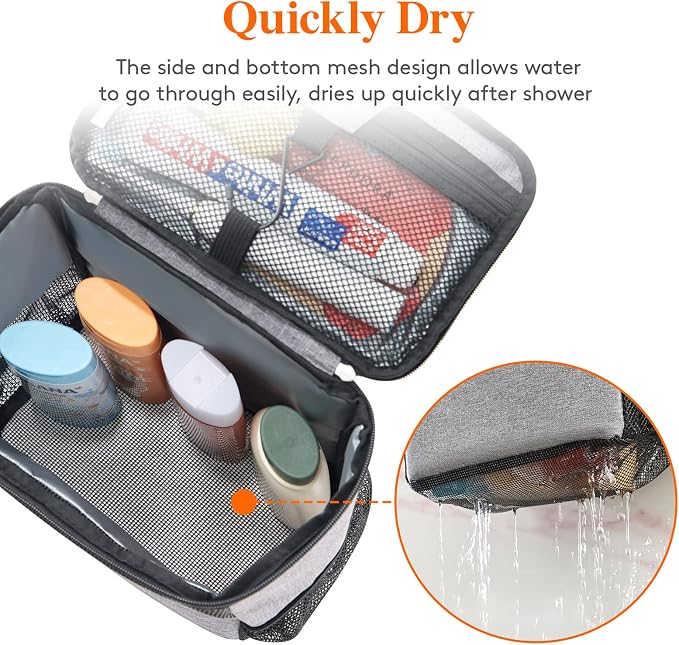 Lifewit Mesh Shower Caddy Bag Portable College Dorm Room Essentials Caddy Tote - Image 4
