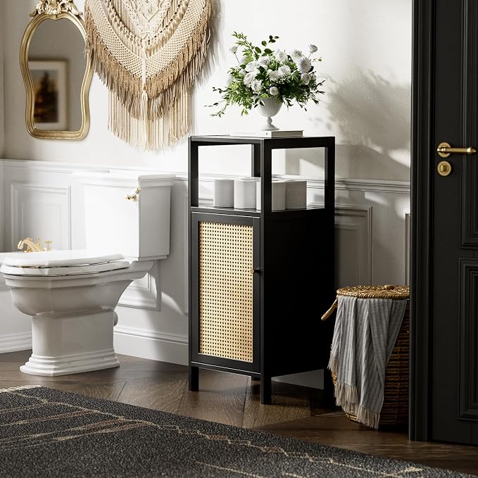HITNET Bamboo Floor Cabinet, Small Bathroom Storage Cabinet - Image 8