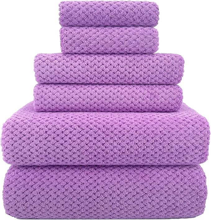 YTYC 29x59 Inch Bath Towels Set of 6 Large, Super Soft Absorbent Lint Free by YTYCTowels