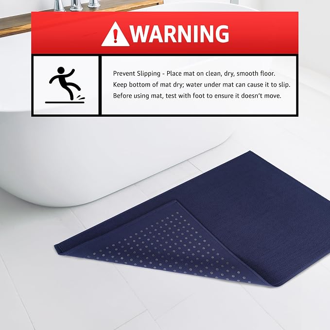American Soft Linen Bath Rug, 17 in 24 in 100% Cotton Bath Mats Rugs - Image 4