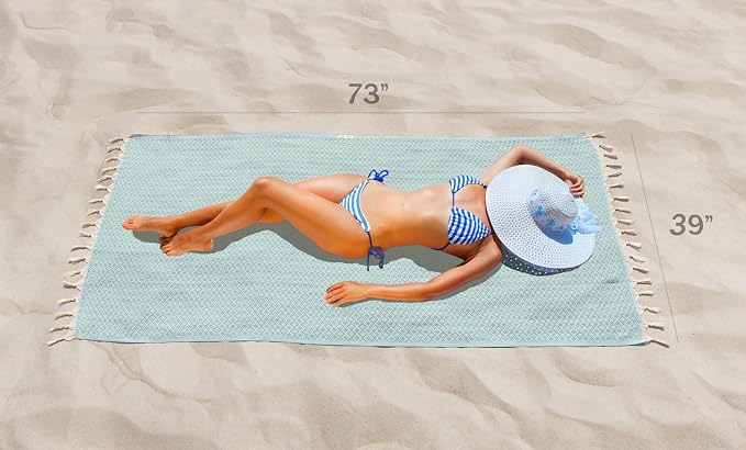 Bazaar Anatolia Turkish Beach Towel 100% Cotton Bath Towels Oversized Quick Dry - Image 4