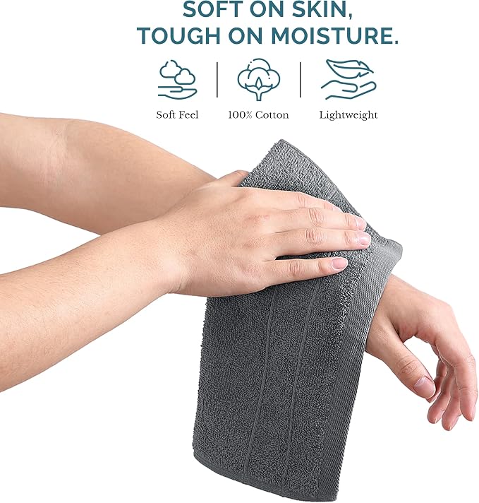 Casa Platino Wash Cloths Set of 24- Spa & Salon Quality - Image 4
