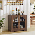 27" Floor Storage Cabinet, Mid-Century Wood Sideboard Buffet Cabinet by SUJOUCRAFT