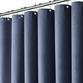 Inhousolu Fabric Shower Curtain Waffle Weave, Weighted Hem, 14 Metal Hooks by INHOUSOLUHOMEDECOR
