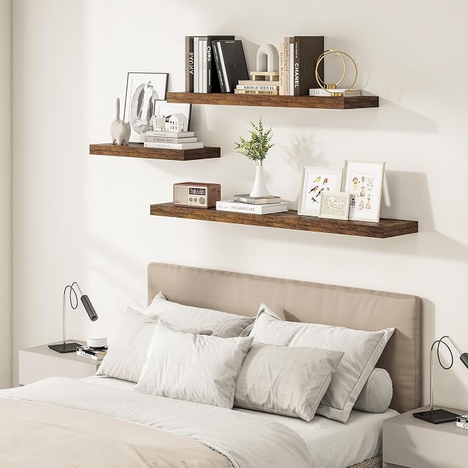Vivelove 12" Deep Floating Shelves 47.2" Long, Wall Shelves - Image 7