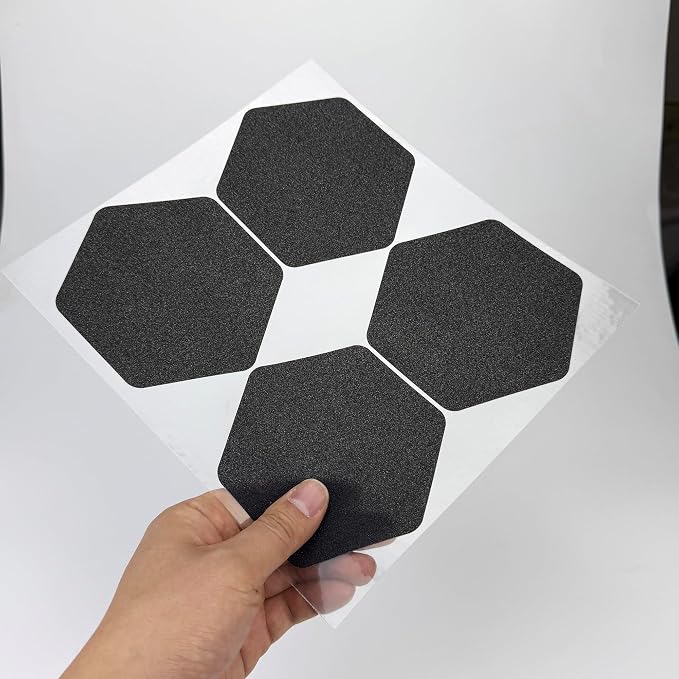 S&X 24 Pcs Shower Non Slip Stickers, Modern Black Bathtub Non Slip Stickers - Image 9