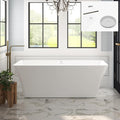 FerdY Sentosa 67" Acrylic Freestanding Bathtub, Contemporary Design Soaking Tub by FerdY