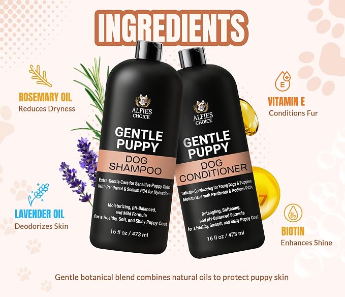 ALFIE'S CHOICE Puppy Shampoo and Conditioner Set | 16 fl oz Each | - Image 4