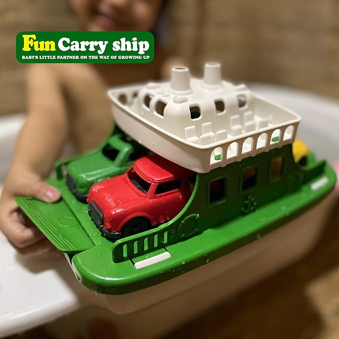 Ferry Boat with 4 Car and 4 Wind Up Bath Swimming Toys, Kids Bath Toy Floating - Image 7