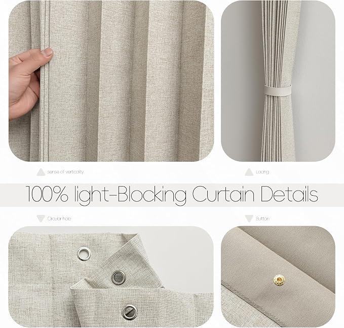 Accordian Door Curtain, 100% Blackout Folding Magnetic Doorway Curtains - Image 5