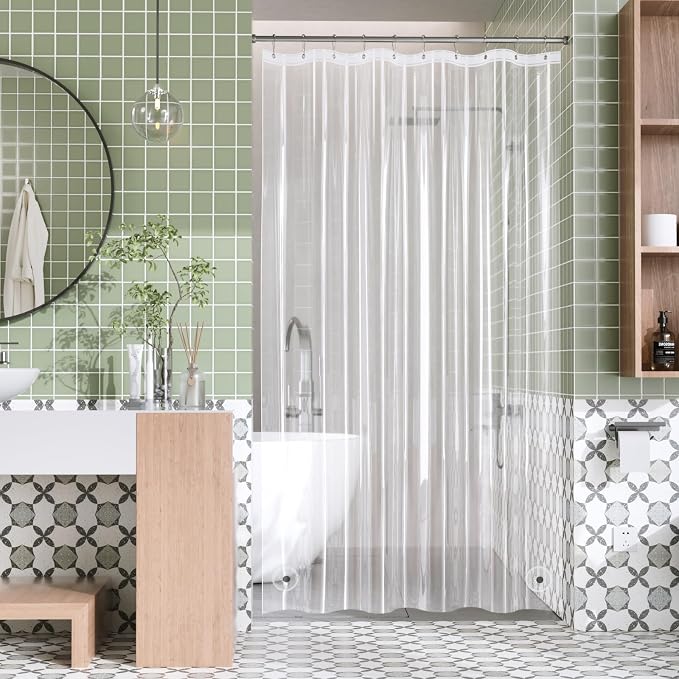 AmazerBath Shower Curtain Liner Small, 60x72 Clear Camper Shower Curtain - Image 6