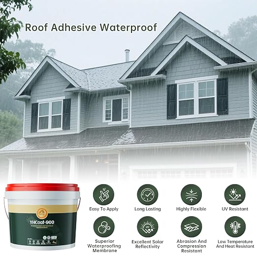 1 Gallon White Waterproof Elastomeric Roof Coating Sealant, Flexible Solar - Image 5