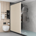 Bathroom Magnetic Folding Shower Curtain, Accordion-Style Shower Curtain by Unknown