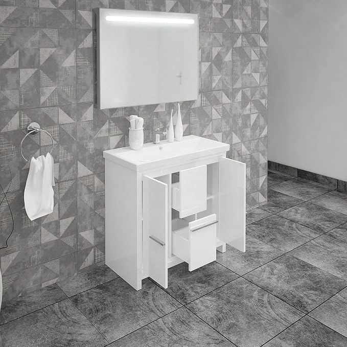 36 Inch Single Sink Bathroom Vanity | Made of Wood | Soft Closing Doors & - Image 6