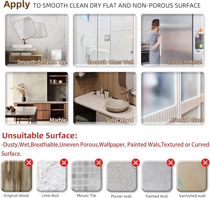 Onemake Aluminum Shower Caddy Suction Cup, No Drilling Bathroom Shower Shelf - Image 6