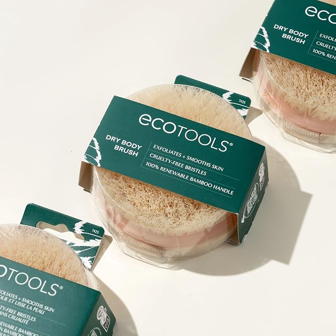 EcoTools Dry Body Brush, for Post Shower & Bath Skincare Routine, Removes Dirt - Image 6
