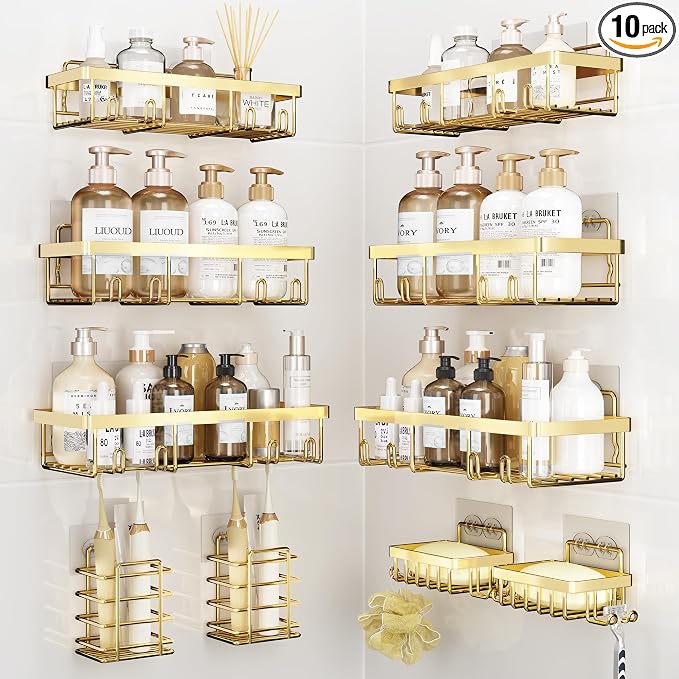 10 Pack Shower Caddy Organizer Rack Shelf by Liuoud