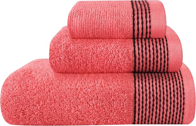 Belizzi Home Ultra Soft 3 Pack Cotton Towel Set, Contains a Bath Towel 28x55 by Unknown