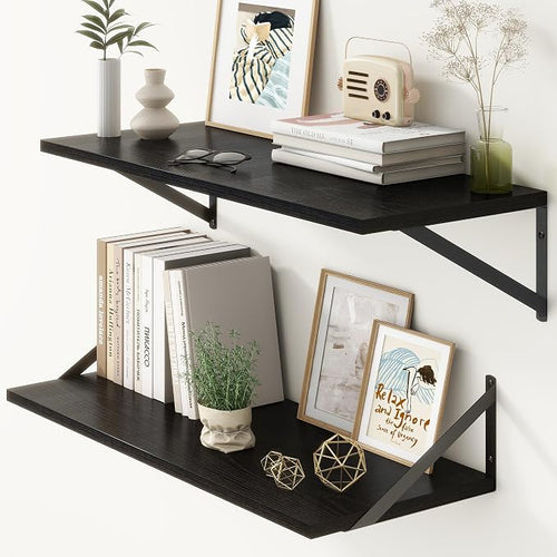 12 Inch Deep Floating Shelves, 30W x 12D Wall Shelves by FunMemories