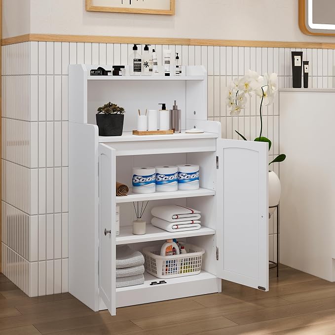 40 Inch Bathroom Storage Cabinet, Freestanding Organizer - Image 8