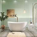 55" Premium Solid Surface Freestanding Bathtubs, Contemporary Design Stand by HIGEINE