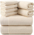 REDKISS Luxury Bath Towel Set of 8, 100% Cotton Bathroom Towels Set by REDKISSOnline