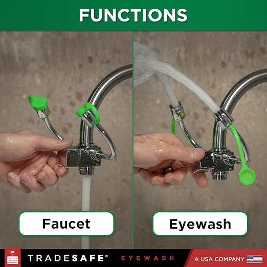 TRADESAFE Faucet Mount Eye Wash Station OSHA Approved - Image 3