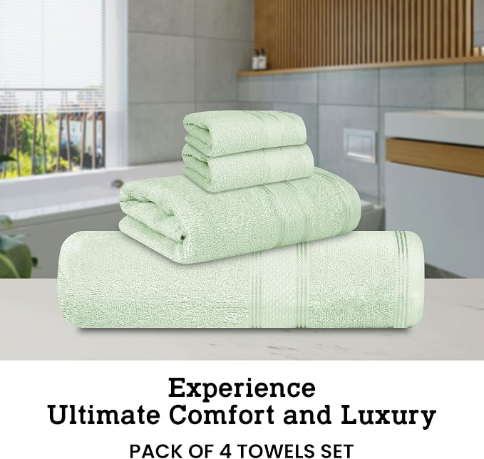 Casa Lino 100% Cotton Bath Towels Set of 4 - Image 2
