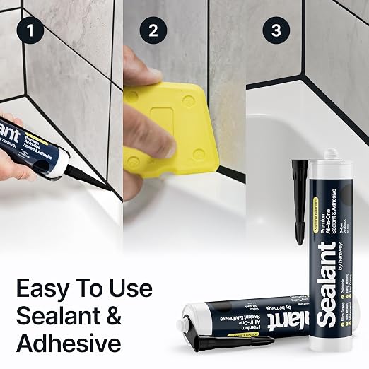 Jet Black Kitchen & Bathroom Sealant & Adhesive Hybrid Polymer | Superior to - Image 2