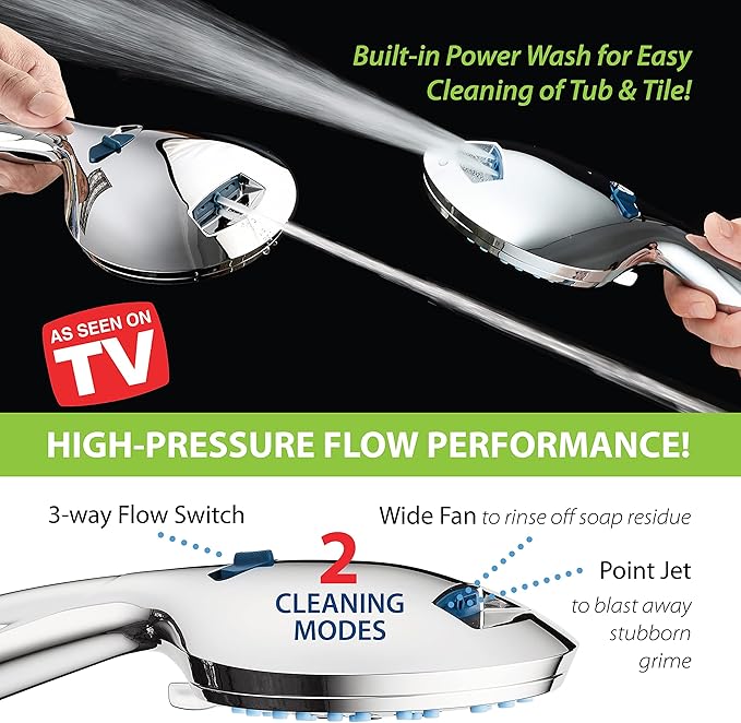 AquaCare High Pressure 8-mode Handheld Shower Head - Image 5