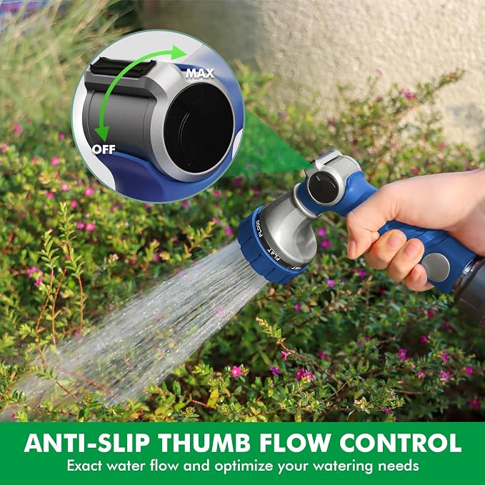 RESTMO Heavy Duty Hose Nozzle, Metal Garden Water Hose Sprayer - Image 3
