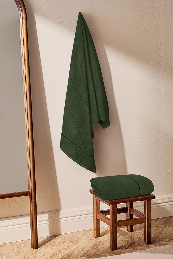 MyOwn Cotton 2 Pack Oversized Bath Towel Set 28x55 inches, Large Bath Towels - Image 4