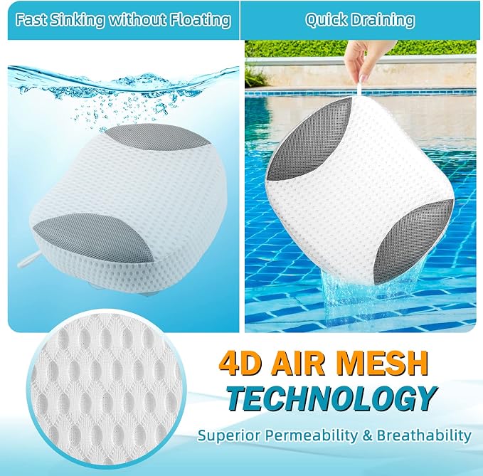 Hot Tub Booster Seat for Adults, 5D Air Mesh Hot Tub Cushion - Image 3