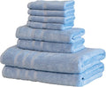 Mosobam Luxury Turkish 8pc Towel Set 30X58 16X30 13X13 Allure Blue 700 GSM by Mosobam