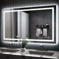 ISKM 50'' x 30'' LED Mirror for Bathroom Lighted Vanity Mirror for Wall Front by ISKM-IStillKeepMovin