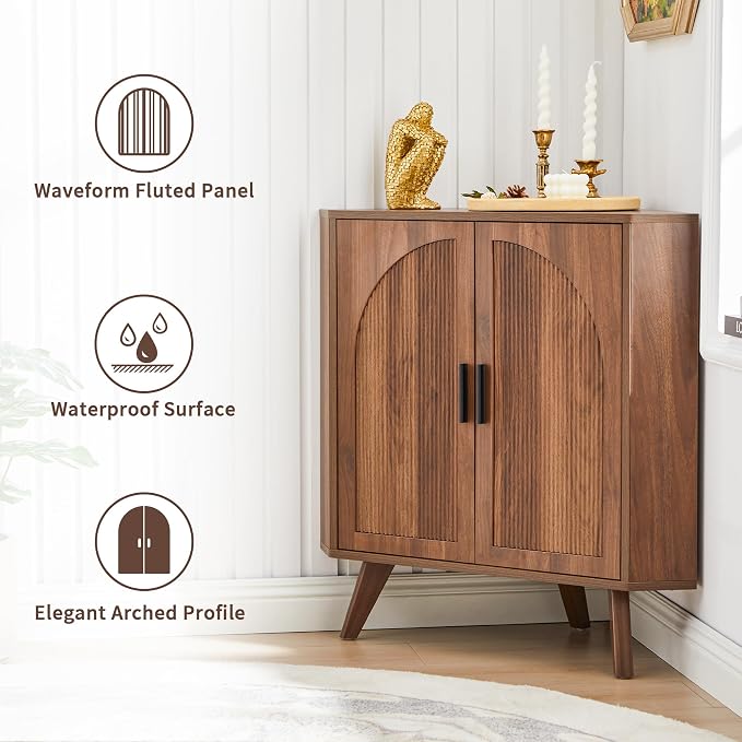 BERRYMERRY Fluted Corner Cabinet - Image 6