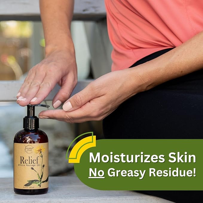 Relief Arnica Massage Oil for Massage Therapy, Home Use & Therapeutic Massaging - Image 7