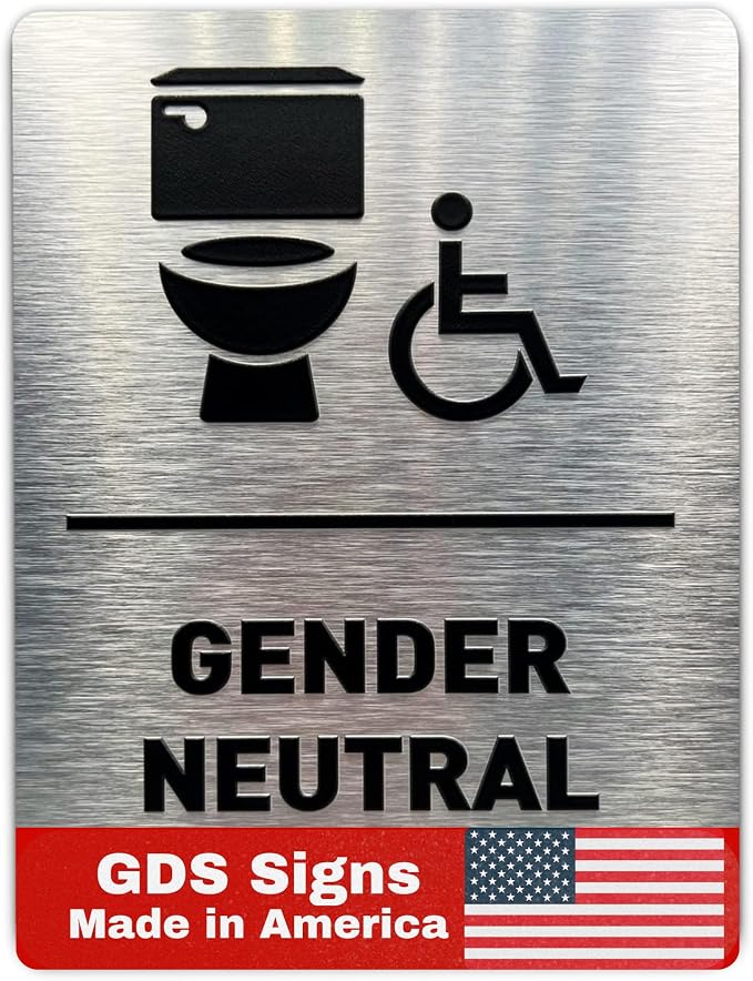 Gender Neutral Restroom Sign by GDS by GDS