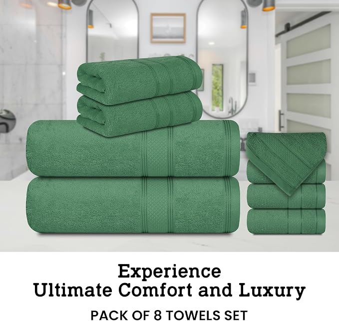 Casa Lino Bath Towel Set of 8 - Image 2